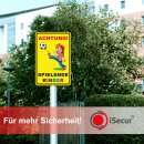 XL Warnschild I Spielende-Kinder I Aluverbund-Schild I 30 x 40 cm I hin_397