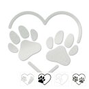 Aufkleber zwei Pfoten mit Herz I Babyfuß