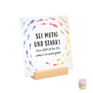 Geschenk-Idee mit Segensspruch I Aufstellschild mit Holzsockel