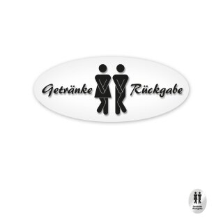 Getränke Rückgabe Aufkleber Oval