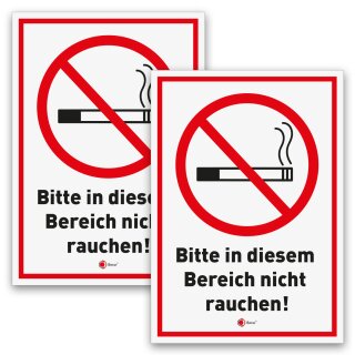 Rauchverbot Aufkleber I Nichtraucher Warnhinweis