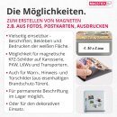 Magnet-Folie in DIN A1 I magnetisch, weiß beschichtet I beschreibbar bedruckbar I für Kfz Auto LKW I Lager-Schild I Tür-Schild I mag055