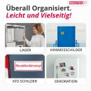 Magnet-Folie in DIN A1 I magnetisch, weiß beschichtet I beschreibbar bedruckbar I für Kfz Auto LKW I Lager-Schild I Tür-Schild I mag055