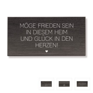 Holzschilder mit Spruch weiß