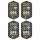 iSecur 4er GPS Tracking Aufkleber Set I 3 x 5 cm I Warning GPS-Gesichert I außenklebend wetterfest I hin_833