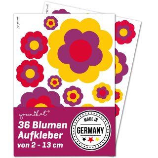 Prilblume Rot-Gelb-Lila