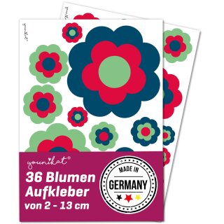 Prilblume Blau-Rot-Mint