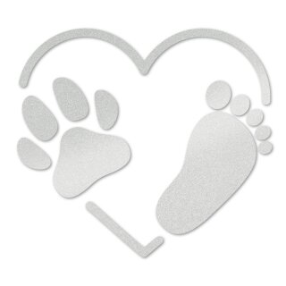 Pfote Fuß Silber 10cm