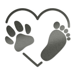 Pfote Fuß Anthrazit 10 cm