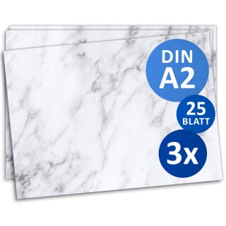 3x A2 Marmor grau