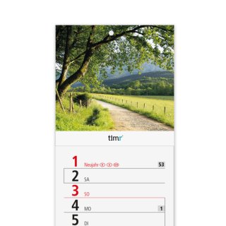 Wandern 2027 Streifenkalender